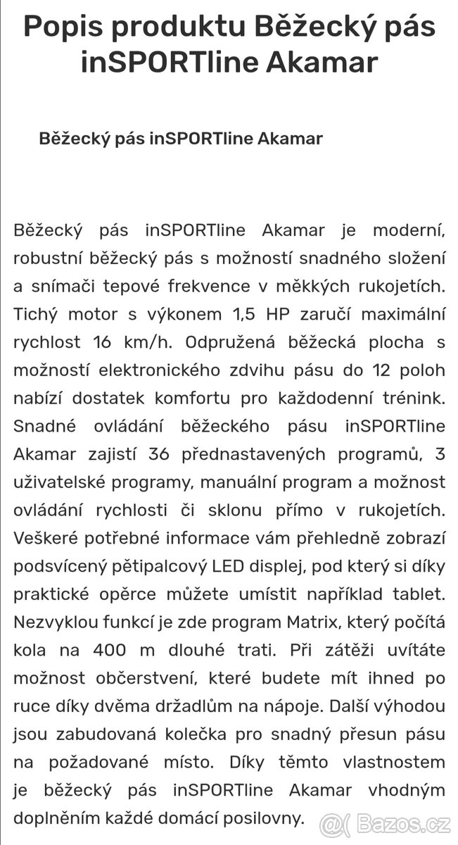 Robustní běžecký pás AKAMAR InSPORTline - 3