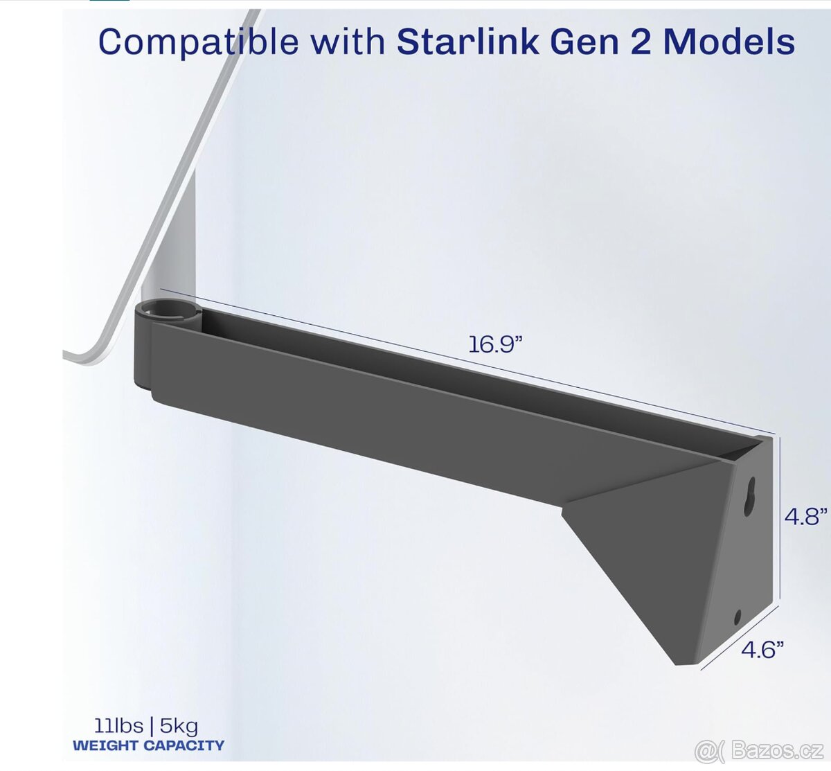 Horizontální držák pro STARLINK - 3