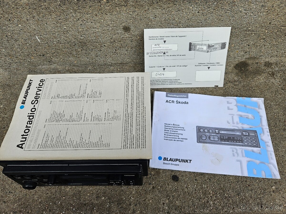 Škoda ACR autorádio Blaupunkt + šuplík - 3