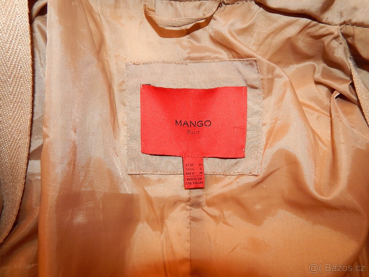 Dámský pérový kabát vel. M, zn. Mango - 3