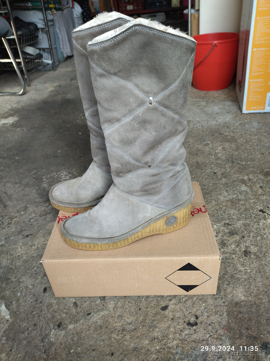 Dámské kožené kozačky vel. 39 - 3