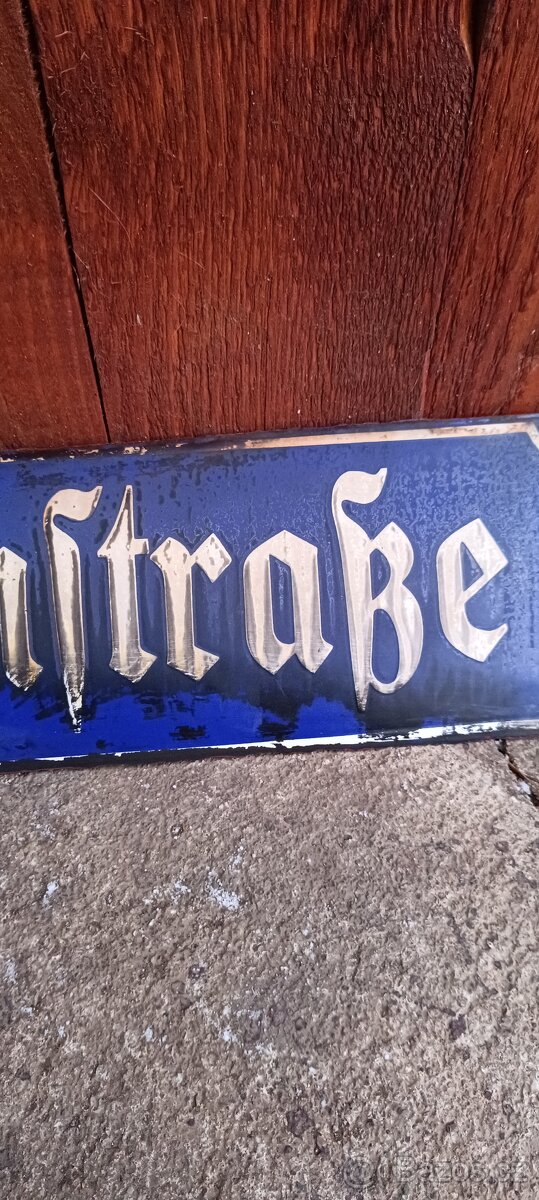 Velká Cedule starožitná německá protektorát - 3