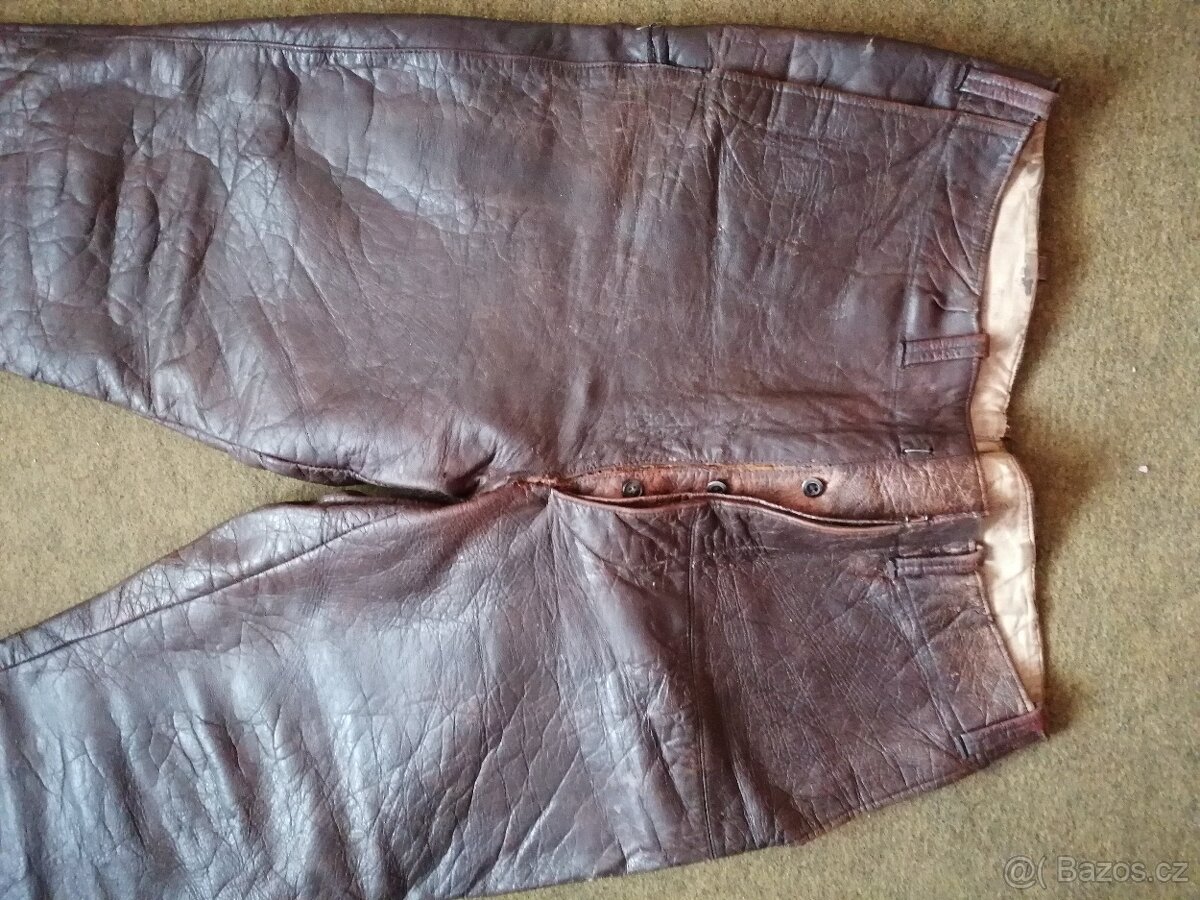 Retro kožené kalhoty - 3