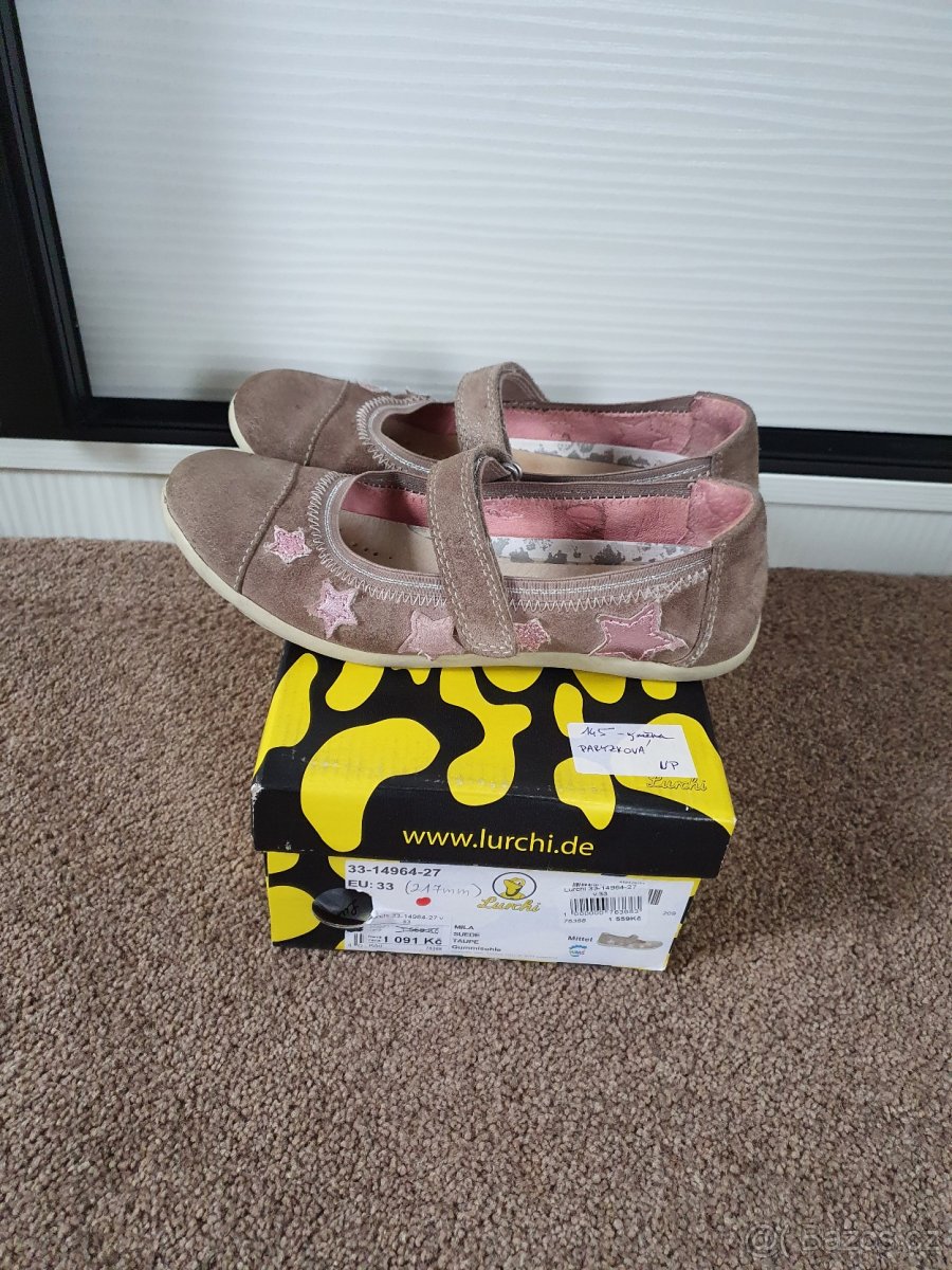 Dívčí kožené baleriny Lurchi vel. 33 (217 mm) - 3