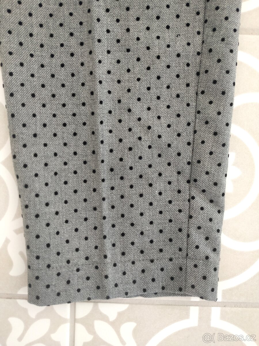 1x oblečené kalhoty Orsay S společenské puntíky šedé - 3