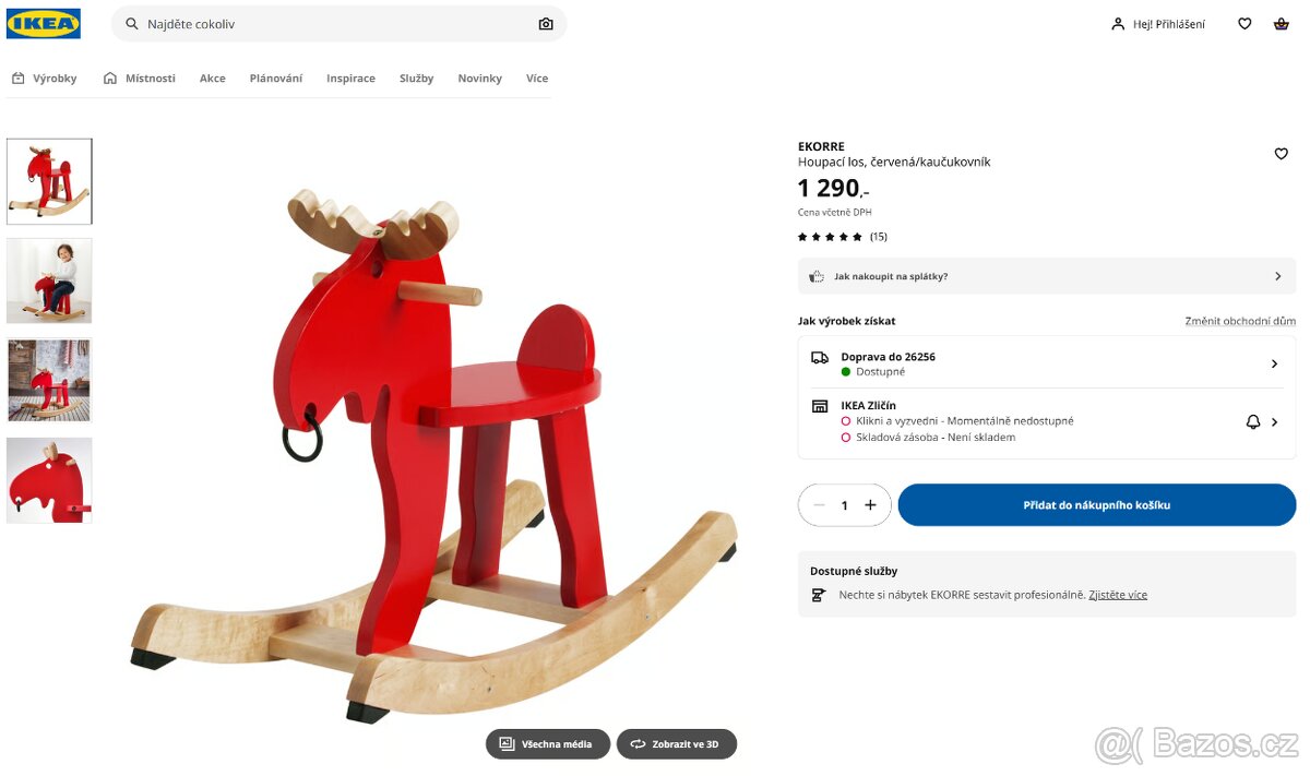 IKEA houpací LOS EKORRE - 3