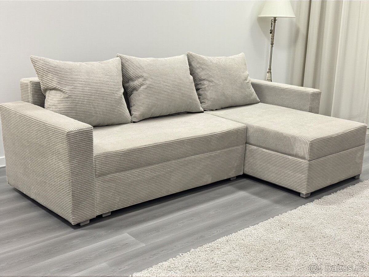 Nová rozkládací sedačka 240x146 Šedá - 3