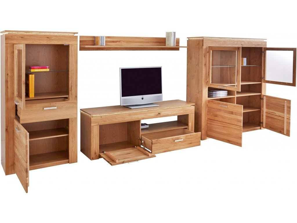 Obývací stěna Lyon z divokého masivního dubu Germany - 3