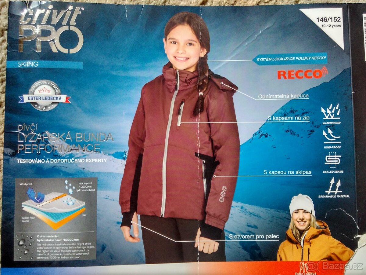 vel.146/152 Recco Crivit Pro dětská lyžařská bunda - 3