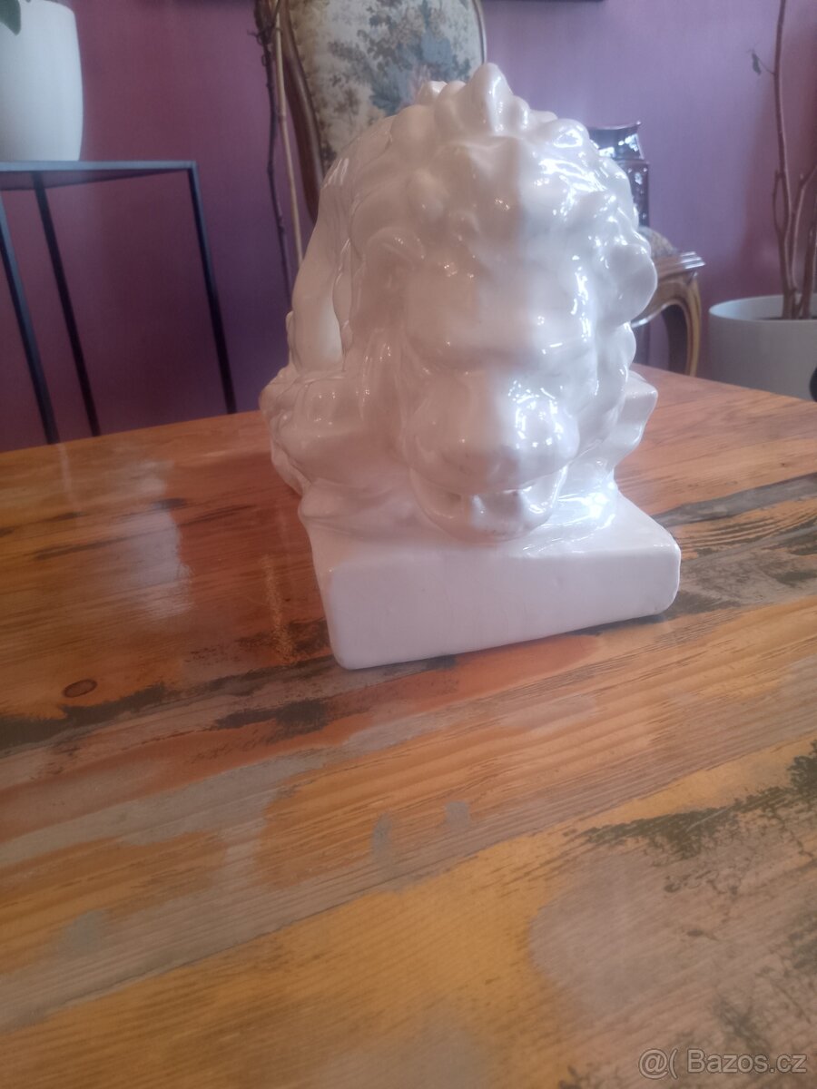 Sleva Keramický starožitný lev Art Deco - 3