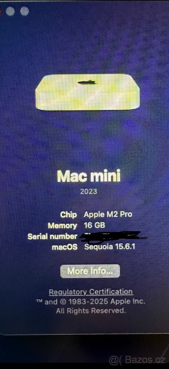 Predám Mac mini M2 Pro – 16 GB RAM, 512 GB SSD - 3