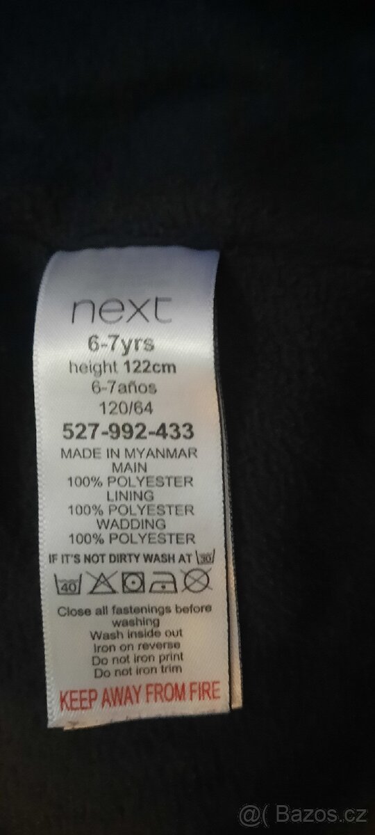 Zimní bunda Next vel.6-7let - 3