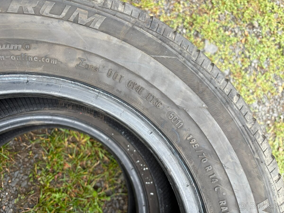 2ks letní pneu Barum 195/70/14C - 3