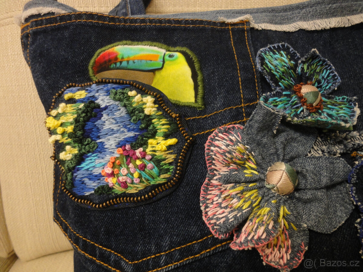 NOVÁ/Velká originální džínová kabelka - 3