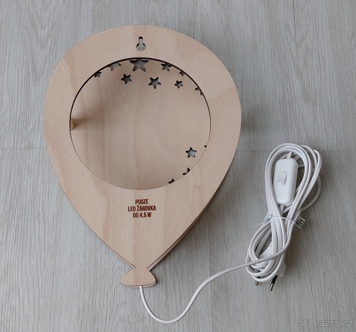 Dřevěná lampička balónek - 3