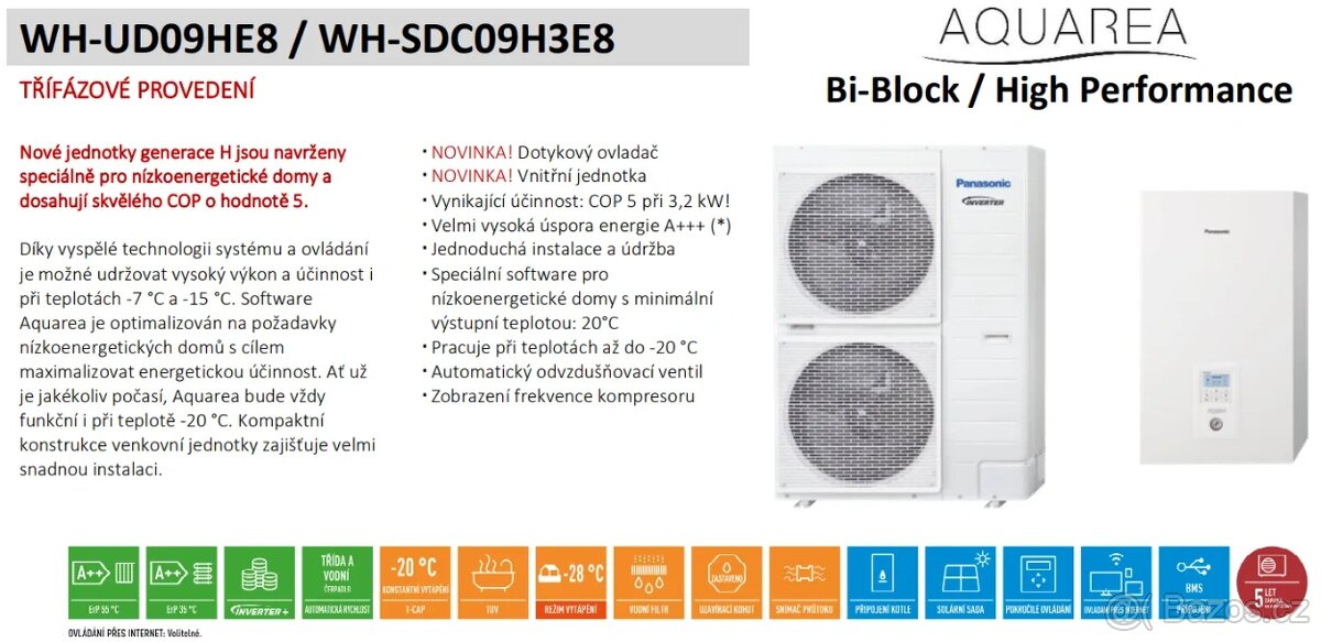 Tepelné čerpadlo Panasonic split 9 kW - 3