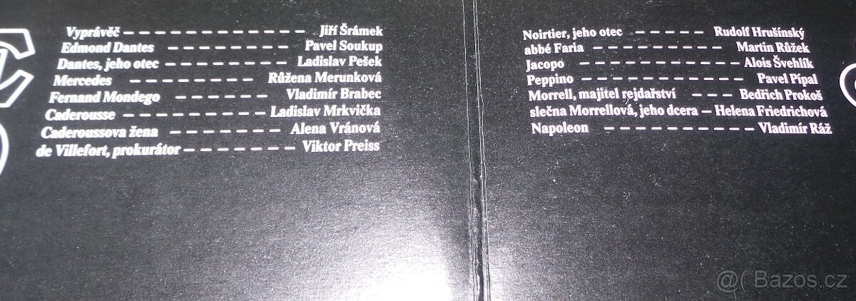 3XLP- Hrabě Monte Christo /Hrušinský, Rúžek, Pešek - 3