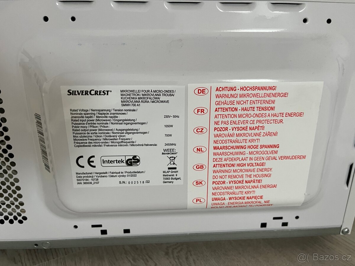 Silvercrest mikrovlnná trouba 700w - 3