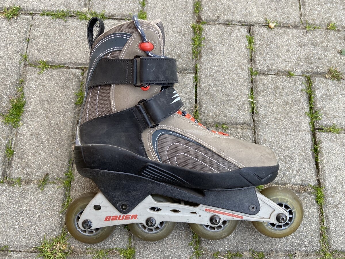 Značkové kvalitní zachovalé kolečkové brusle BAUER - 3