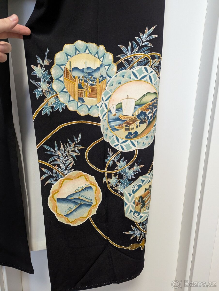 Černé dámské tomesode - 3