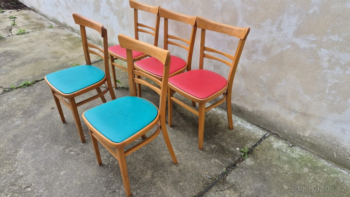 Retro koženkové židle Ton (č.43) - 3