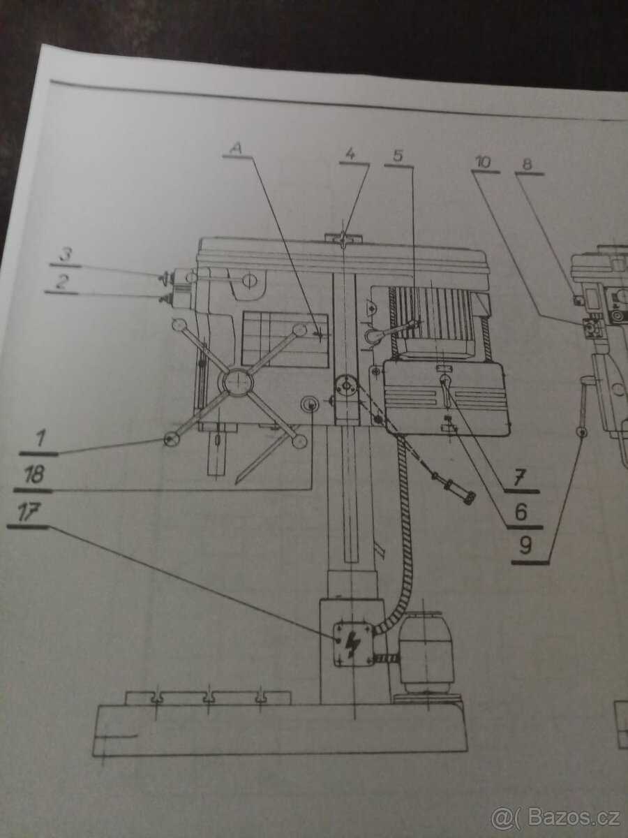 Elektromotor a vřeteno s pinolou - 3