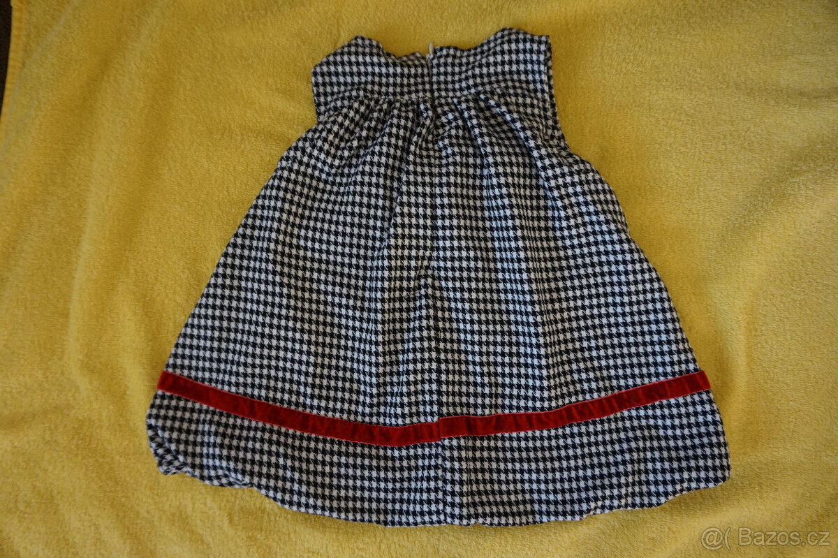 teplejší šatičky s mašlemi - vel. 74 - 3