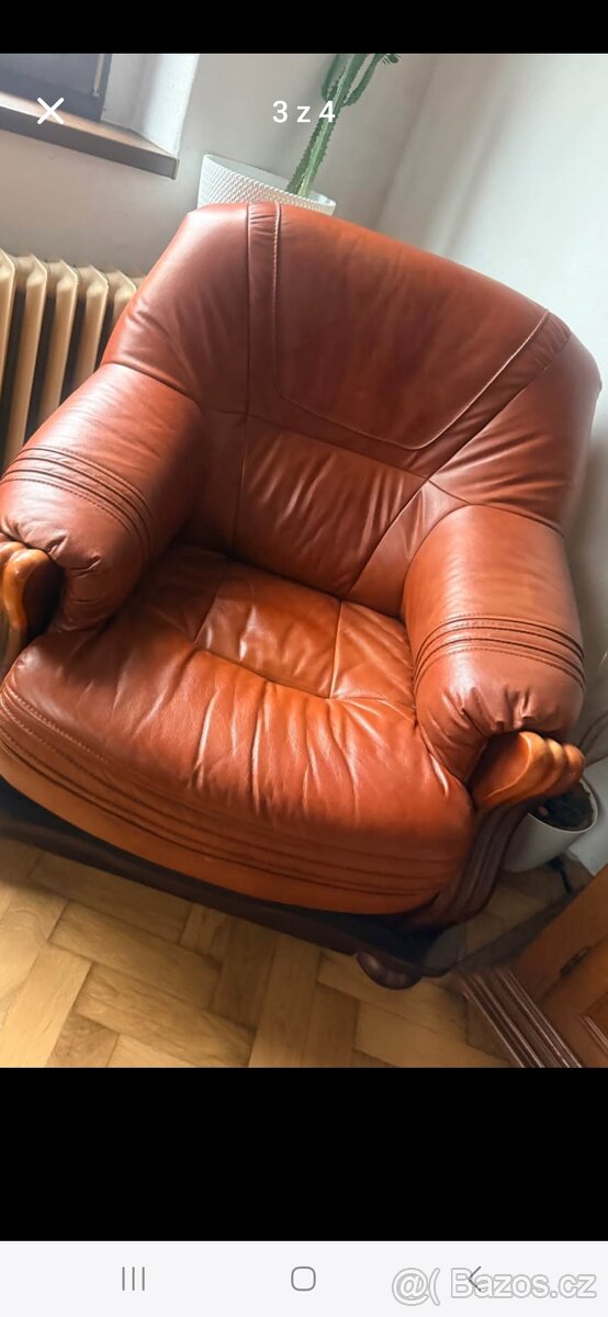 Krásná kožená sedací souprava - 3