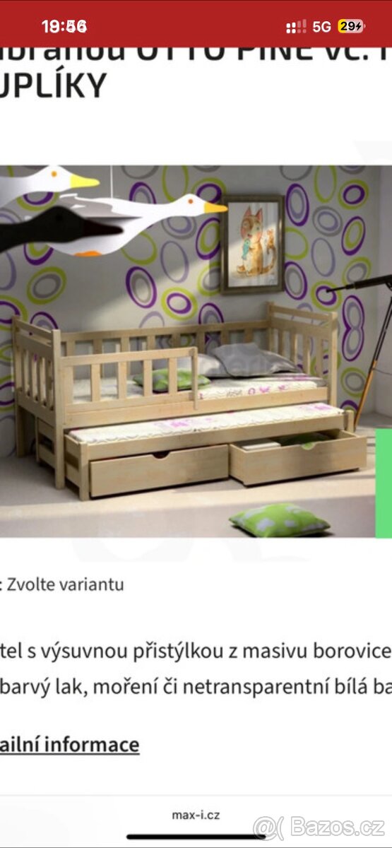 Dětská postel s přistýlkou - 3