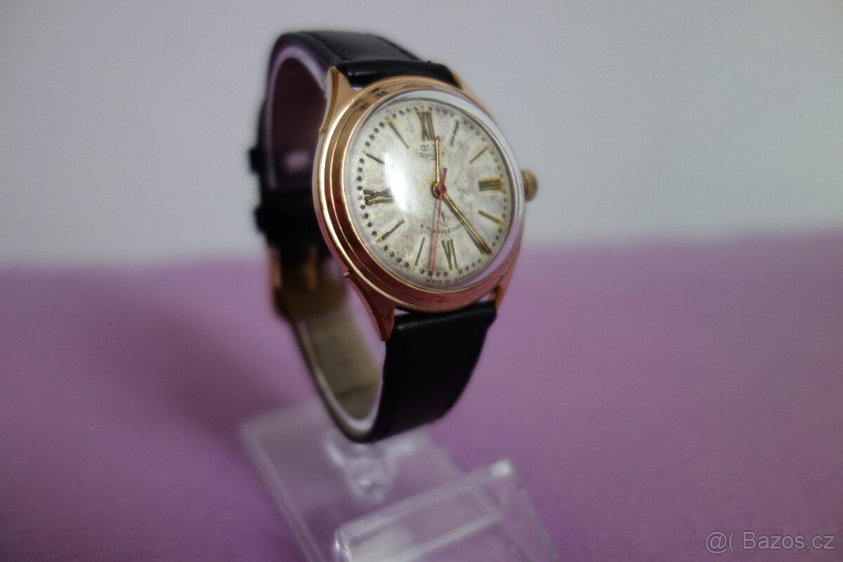 Německé pozlacené hodinky GUB Glashutte Q1 - 3