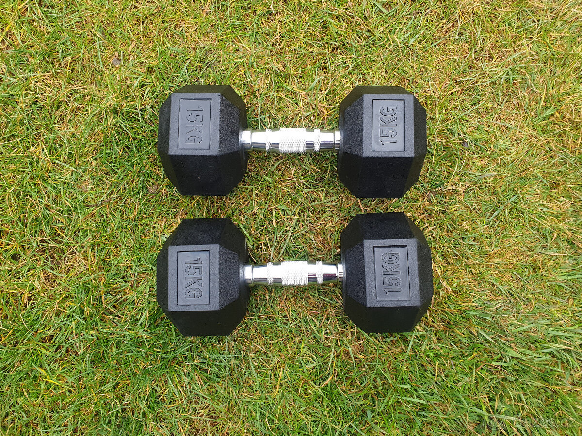 jednoruční činky sada 155kg HEXA - 3