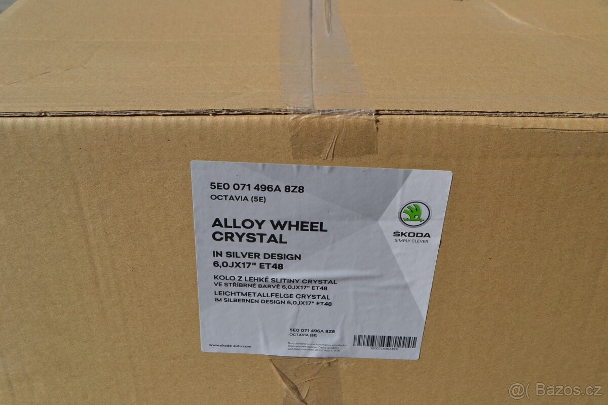 Škoda Octavia III– NOVÉ 17 orig.alu disky 6Jx17 ET48, - 3