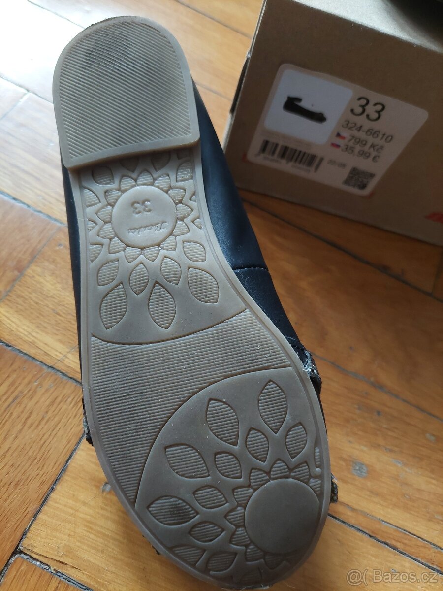 Dívčí kožené boty Baťa, vel. 33 - 3