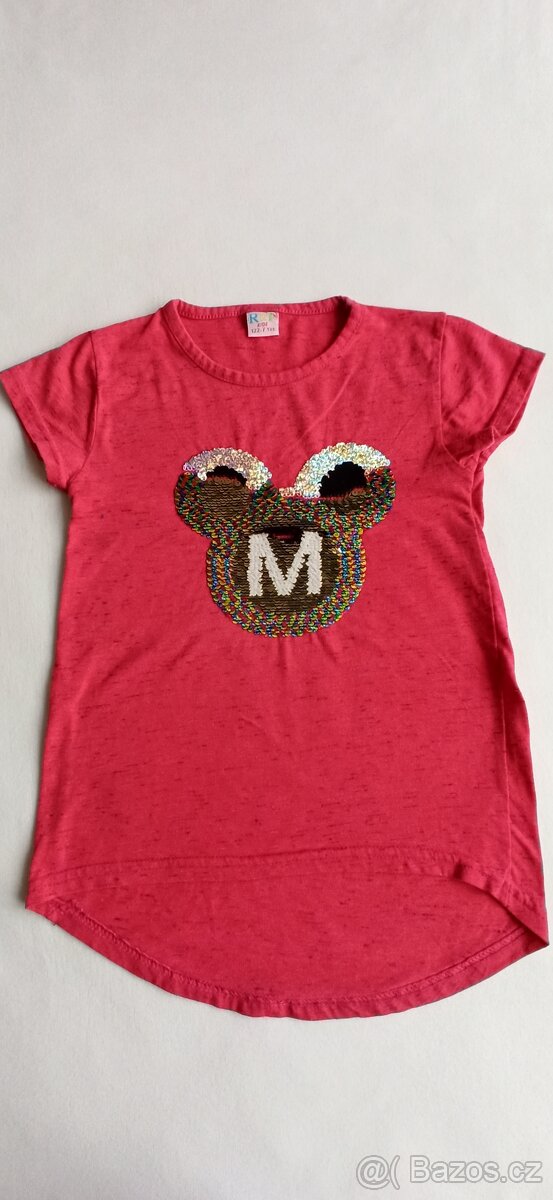 Teoláky + 3 trička s kr.rukávem, vel. 122-128 - 3