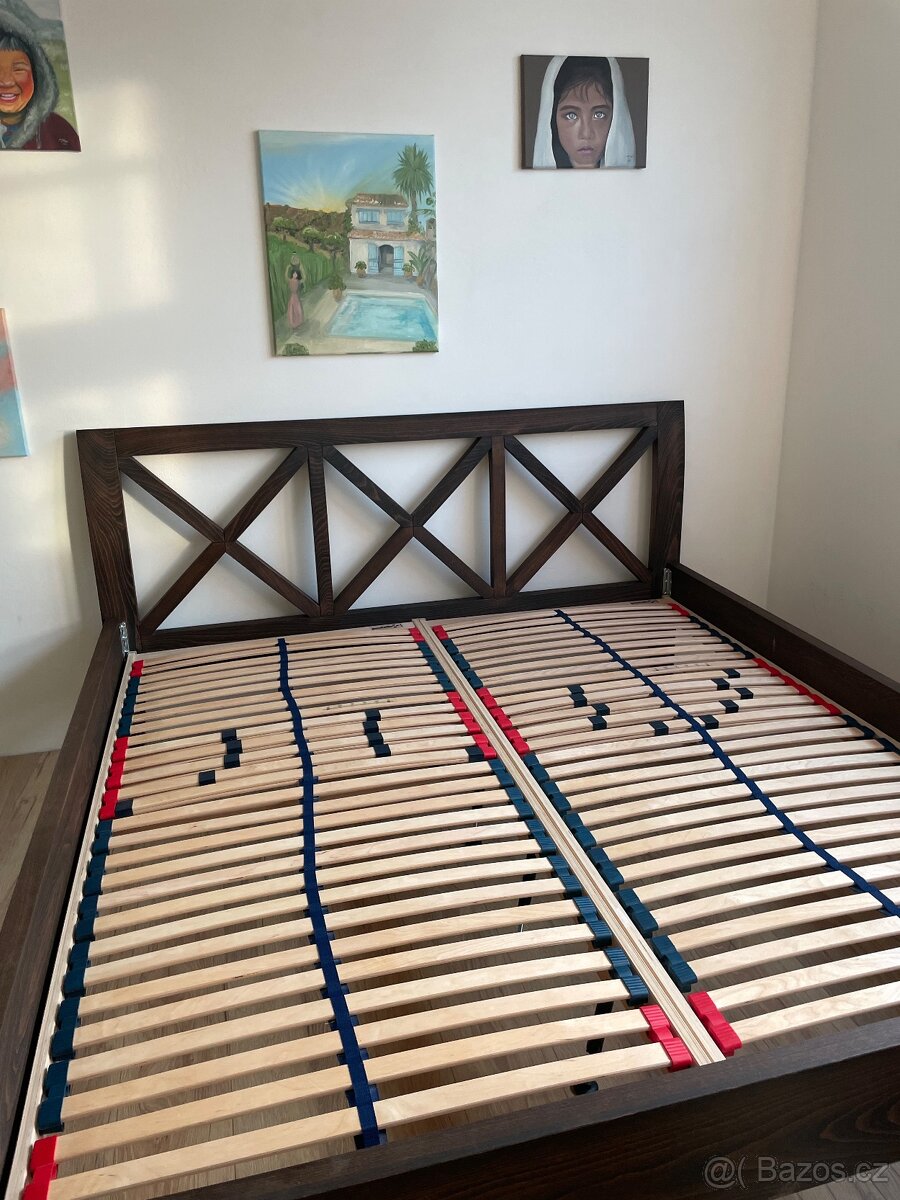 Manželská postel z masivu buk - 3