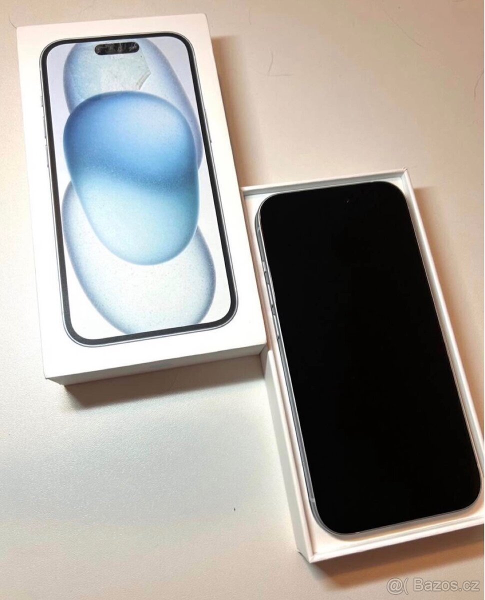 iPhone 15 128gb modrý, TOP STAV, 90% baterie - 3