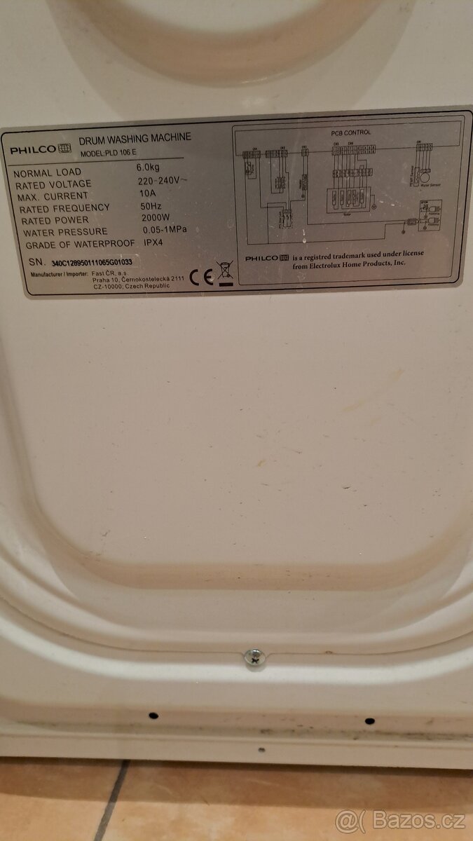 pračkaPHILKO PLD106E VOLAT 737428598 - 3