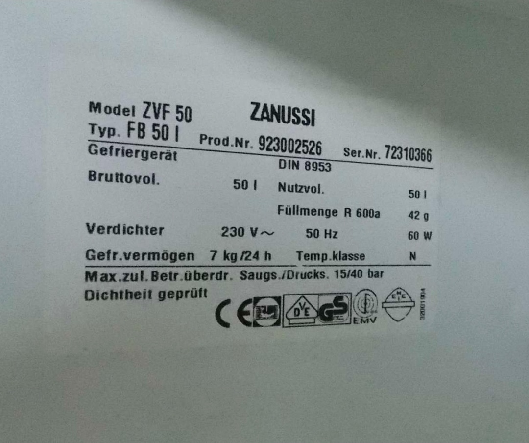 Mrazák Zanussi 50 l - 3