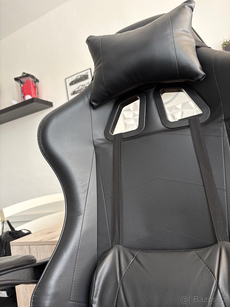 Herní židle - černá - 3