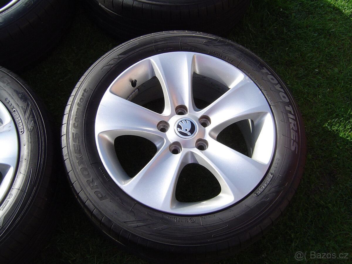 4XLETNÍ HLINÍKOVÁ KOLA ŠKODA OCTAVIA III,II 205/55 R16 .TOP - 3