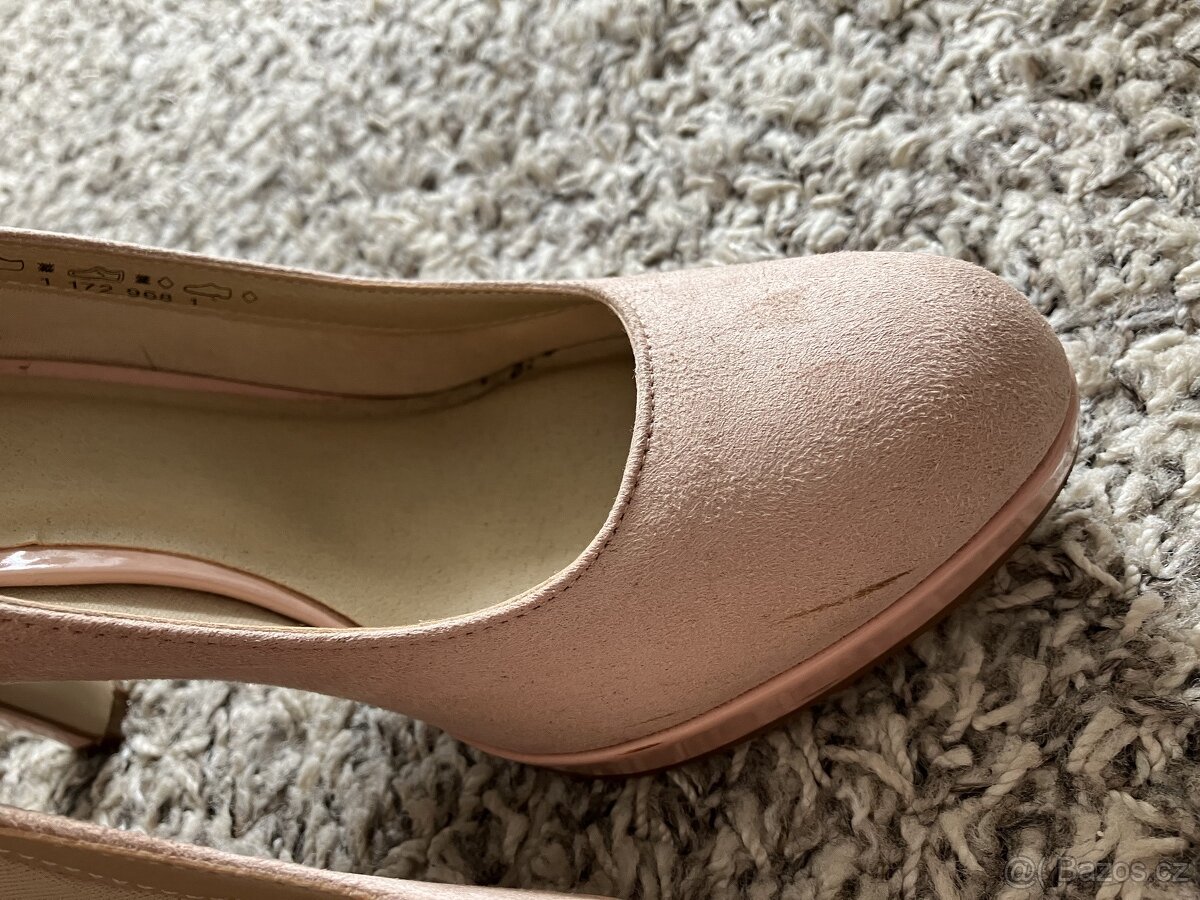 Semisove světle růžové/telove lodičky vel. 36 - 3