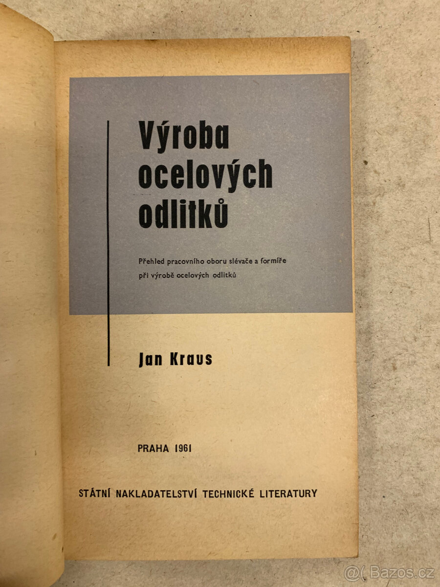 Kniha - Výroba ocelových odlitků - 3