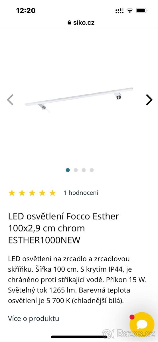 Zrcadlo a osvětlení do koupelny - 3