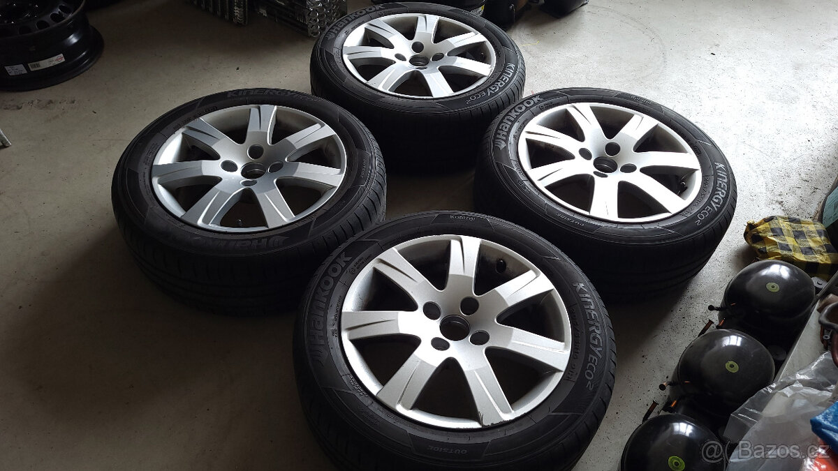 Orig. 80% letní ALU kola 16" 4x108 ET32 Peugeot 308 - 3
