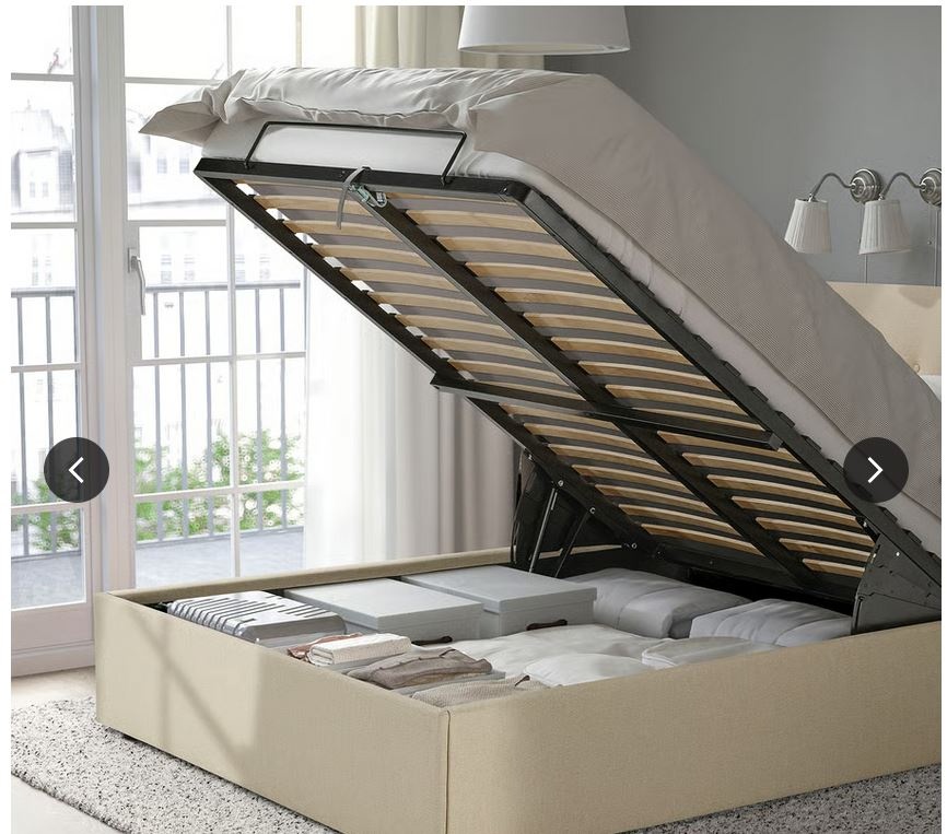 IKEA IDANÄS postel, 160x200 cm, s úl. prostorem, růžová - 3