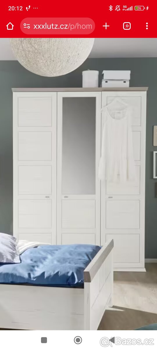 Šatní skříň se zrcadlem -NOVÁ - 3