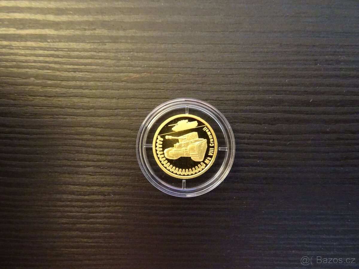 Zlatá mince Obrněná technika - Mk VIII Cromwell proof - 3