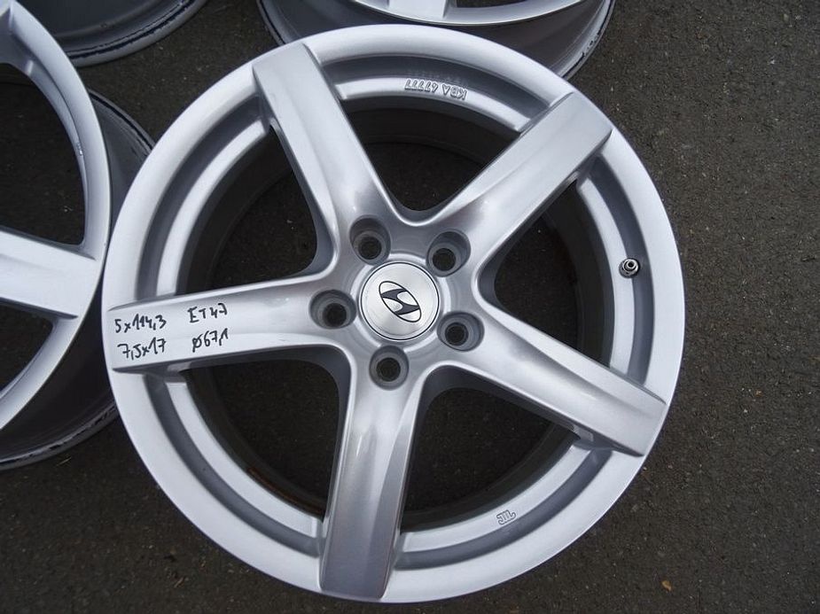 Alu disky na Hyundai, 17", 5x114.3, ET 47, šířka 7,5J - 3