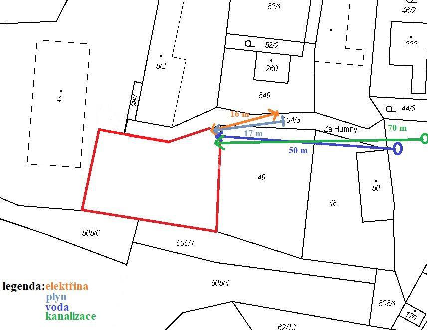 Prodej pozemku 818 m2, Kralupy n. Vlt., ul. Za Humny - 3