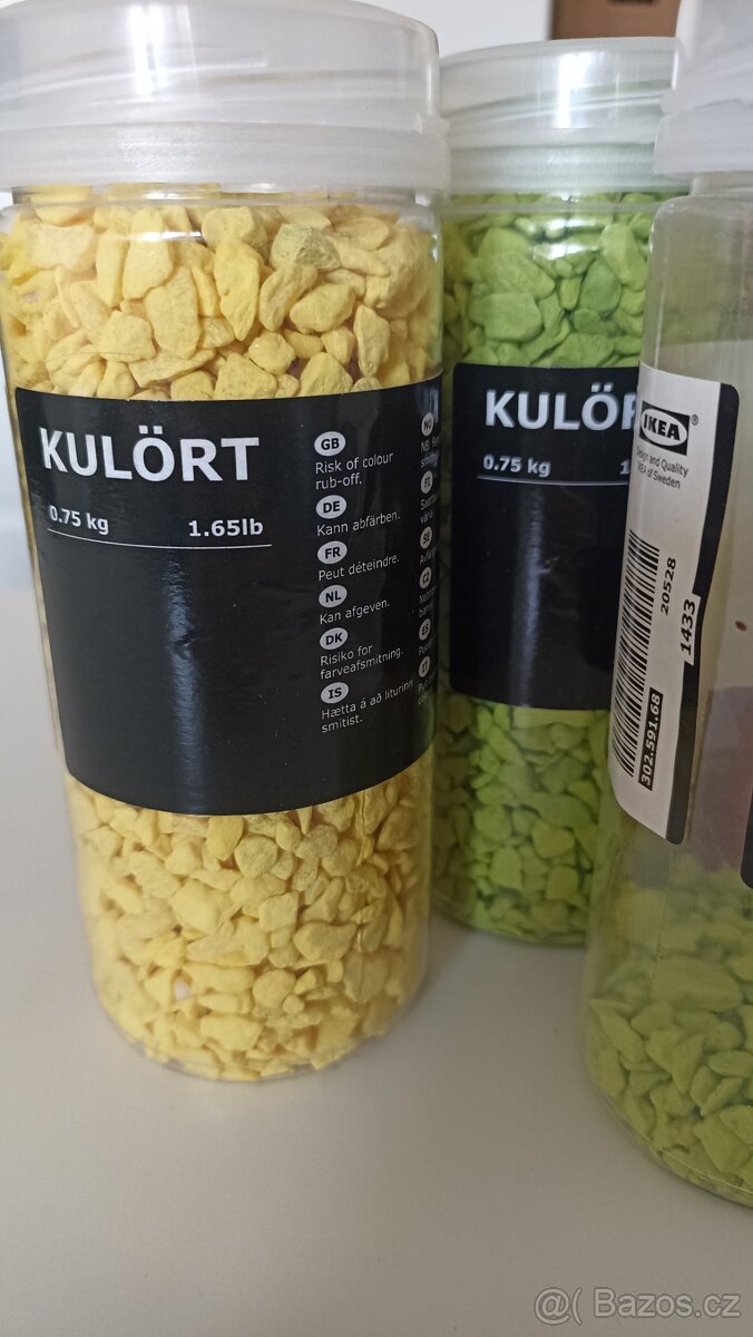 Dekorační kamínky IKEA žlutá, zelená, červená - 3